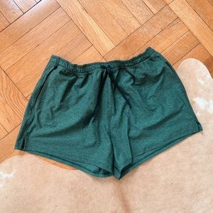 Outdoor Voices Green Athletic Sunday Shorts